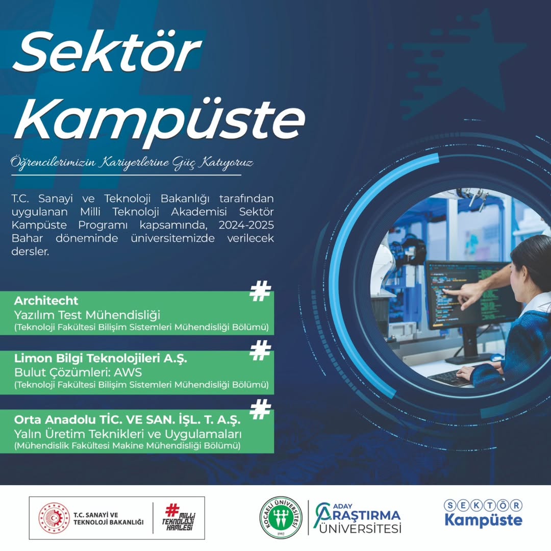 Sektör Kampüste Programı ile Üniversitede Teknolojik Eğitim Atağı