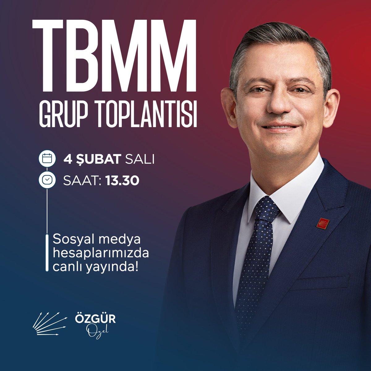 Özgür Özel, TBMM Grup Toplantısında Konuşma Yapacak
