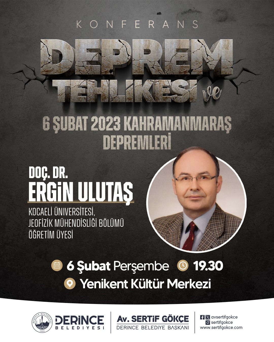 Derince Belediyesi'nden Deprem Tehlikesi Üzerine Önemli Konferans