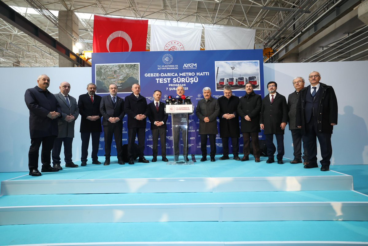 Gebze-OSB Darıca Sahil Raylı Sistem Hattı'nda Test Çalışmaları İncelendi