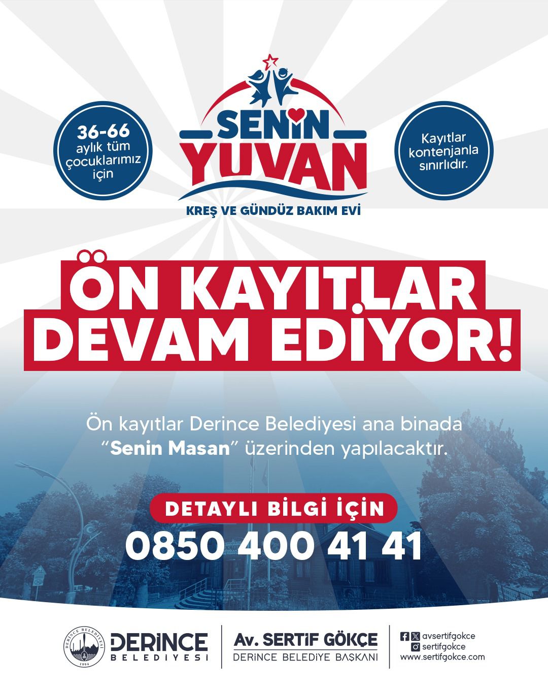 Derince'de Senin Yuvan Kreş ve Gündüz Bakımevi Ön Kayıtları Devam Ediyor