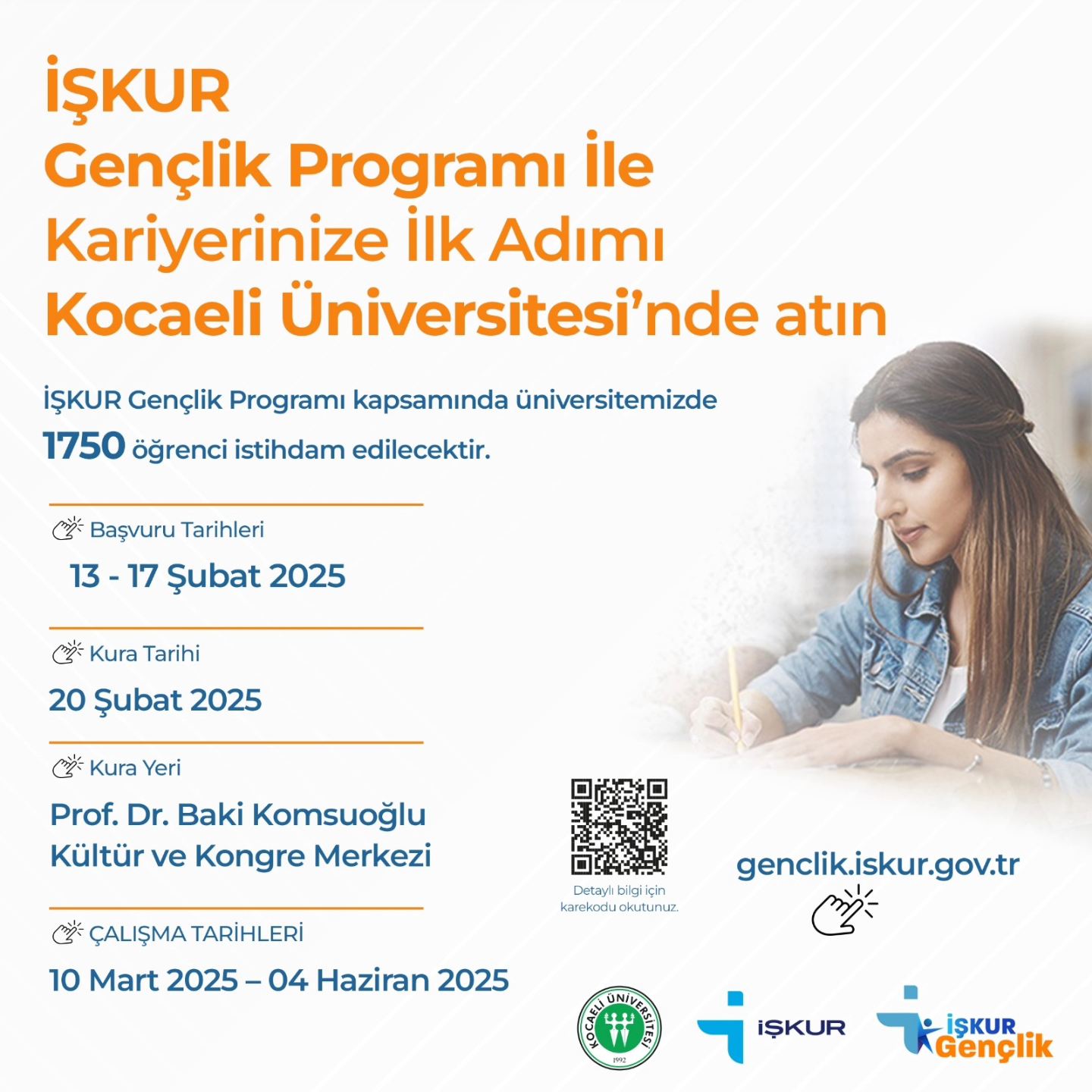 Kocaeli Üniversitesi Öğrencilerine Özel İŞKUR Gençlik Programı Fırsatı