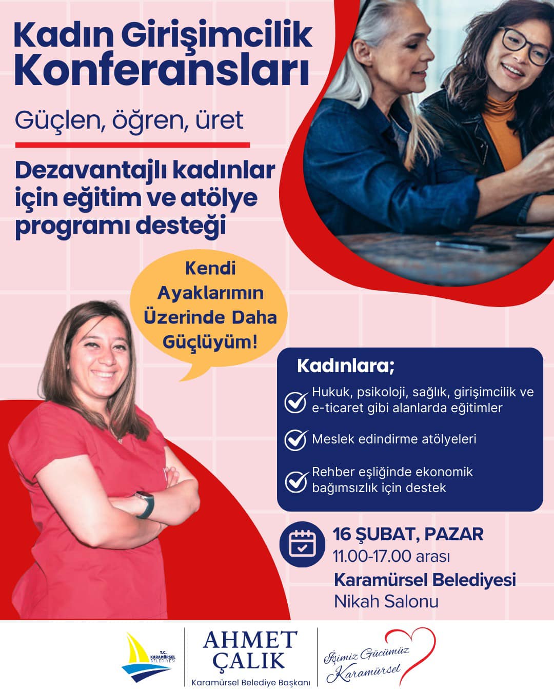 Kadınlara Güç Katan Girişimcilik Konferansı Karamürsel'de Başlıyor
