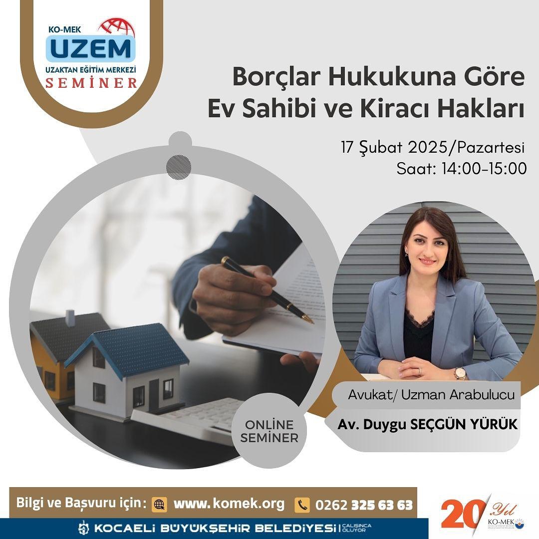 Ev Sahibi ve Kiracı Hakları Üzerine Online Seminer Düzenleniyor