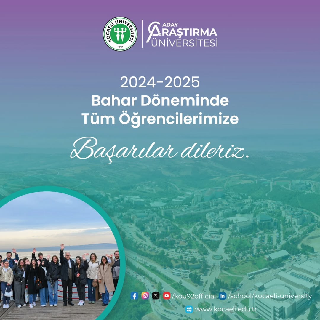 Bahar Döneminde Kocaeli Üniversitesi Öğrencilerine Başarı Mesajı