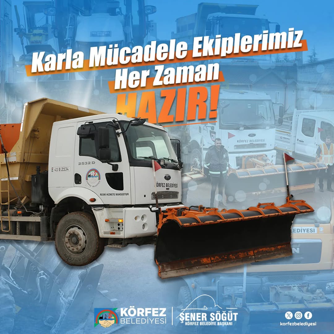 Körfez Belediyesi Karla Mücadeleye Hazır