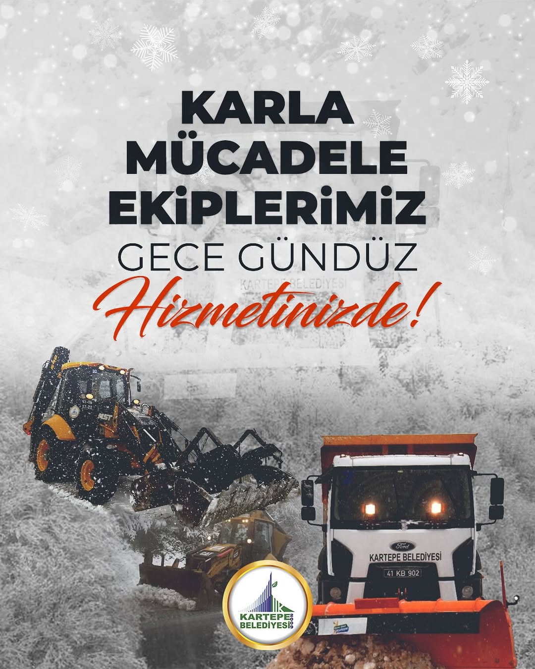 Kartepe Belediyesi Karla Mücadele İçin Hazır