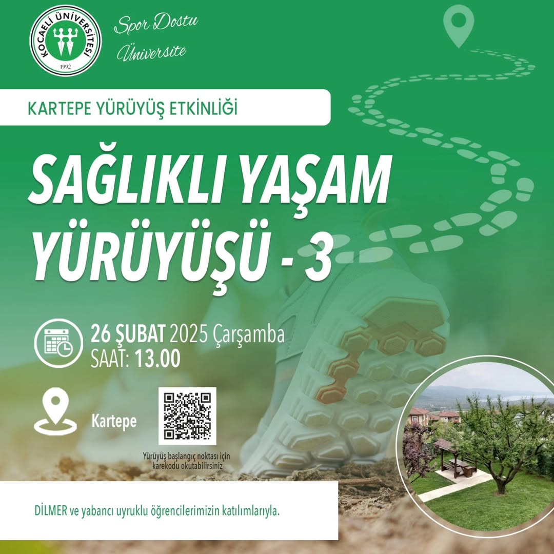 Kocaeli Üniversitesi'nde Sağlıklı Yaşam Yürüyüşü Etkinliği