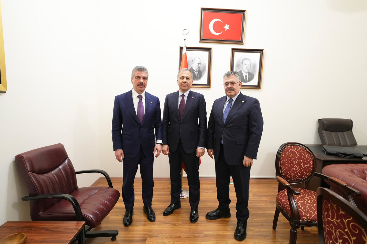 Veysel Tipioğlu ve Cüneyt Yüksel İçişleri Bakanı Ali Yerlikaya'yı Ziyaret Etti