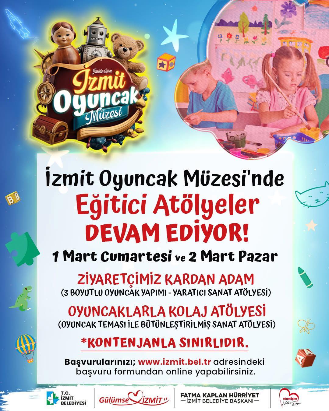 İzmit Oyuncak Müzesi'nde Yaratıcılığı Geliştiren Atölye Etkinlikleri