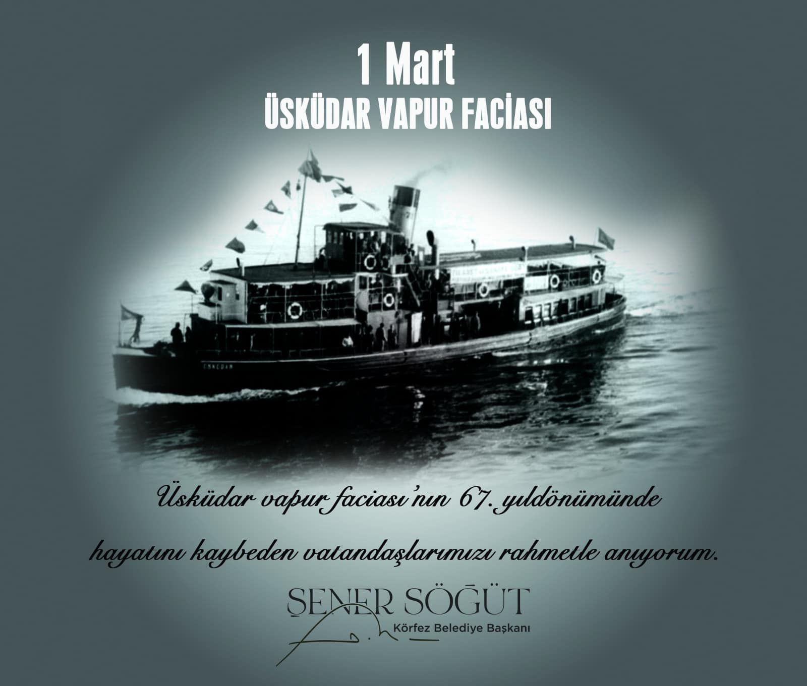 Üsküdar Vapur Faciası'nın 67. Yıldönümünde Hayatını Kaybedenler Anıldı
