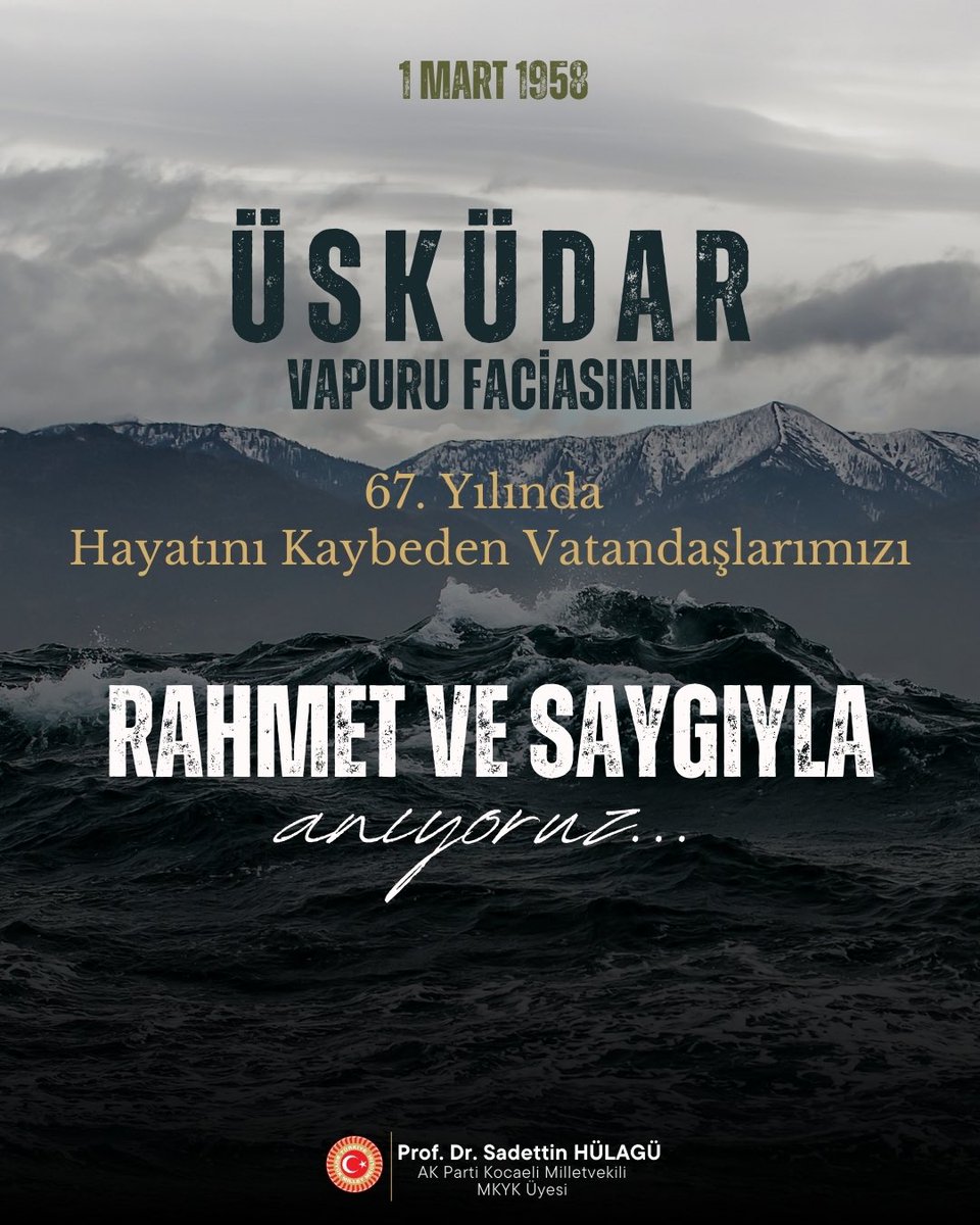 Üsküdar Vapuru Faciasının 67. Yılı: Kayıplar Rahmetle Anılıyor